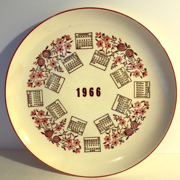 Other - Vintage 1966 Calendar Plate